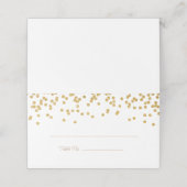 エレガント金ゴールド紙吹雪 プレイスカード (外部開封)