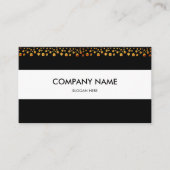 エレガント金ゴールド紙吹雪 名刺 (正面)