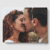 エレガント金ゴールド素朴バンフォト結婚ズ ゲストブック (裏面)