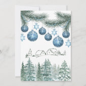 エレガント金ゴールド素朴メリークリスマスホリデーカード シーズンカード (裏面)