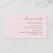 エレガント金ゴールド紫の大理石スクリプト抽象芸術 名刺 (裏面)