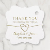 エレガント金ゴールド結婚に感謝 フェイバータグ (裏面)