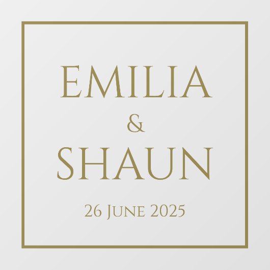 エレガント金ゴールド結婚のウィンドウの固定 ウィンドウサイン (シート)