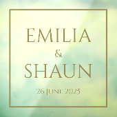 エレガント金ゴールド結婚のウィンドウの固定 ウィンドウサイン (シート3)