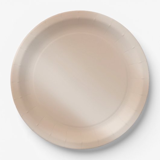 エレガント金ゴールド結婚のフローラ紙プレート ペーパープレート (正面)