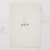 エレガント金ゴールド結婚のメニューカードラグジュアリー披露宴 メニュー (裏面)