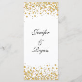 エレガント金ゴールド結婚のメニュー メニュー (裏面)