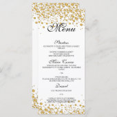 エレガント金ゴールド結婚のメニュー メニュー (正面/裏面)