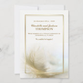 エレガント金ゴールド結婚の発表 (正面)