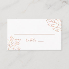 エレガント金ゴールド結婚の。植物性クラシック秋 プレイスカード