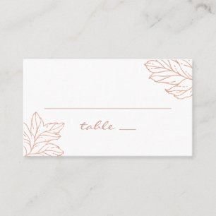 エレガント金ゴールド結婚の。植物性クラシック秋 プレイスカード