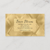 エレガント金ゴールド結婚アールデコイベント 名刺 (裏面)