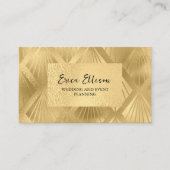 エレガント金ゴールド結婚アールデコイベント 名刺 (正面)