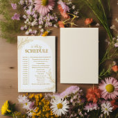 エレガント金ゴールド結婚グリッターのスケジュールカード シーズンカード