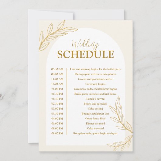 エレガント金ゴールド結婚グリッターのスケジュールカード シーズンカード (正面)