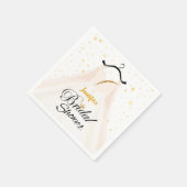 エレガント金ゴールド結婚グリッタードレスブライダルシャワー スタンダードカクテルナプキン (角)