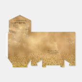 エレガント金ゴールド結婚グリッター周年記念 フェイバーボックス (折り畳みなし)