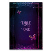 エレガント金ゴールド結婚ズ テーブルナンバー (正面)