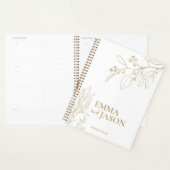 エレガント金ゴールド結婚チェックリストプランナー プランナー手帳 (ディスプレー)