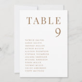 エレガント金ゴールド結婚テーブル座席表カード 招待状 (正面)