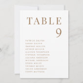 エレガント金ゴールド結婚テーブル座席表カード 招待状 (裏面)