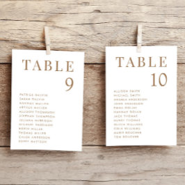 エレガント金ゴールド結婚テーブル座席表カード 招待状