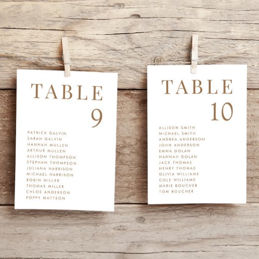 エレガント金ゴールド結婚テーブル座席表カード 招待状