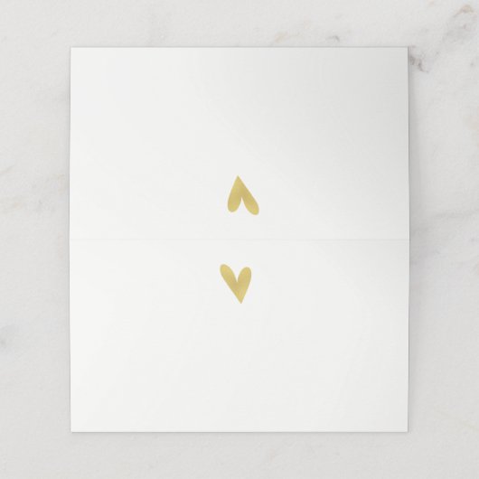 エレガント金ゴールド結婚ハート座席表 プレイスカード (外部開封)