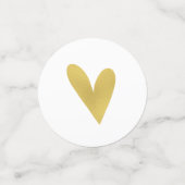 エレガント金ゴールド結婚ハート表紙吹雪 コンフェッティ (スモール正面)