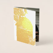 エレガント金ゴールド結婚バラの写真あり実在 箔カード (正面)