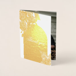 エレガント金ゴールド結婚バラの写真あり実在 箔カード