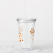 エレガント金ゴールド結婚バラ アクリルタンブラー (左)