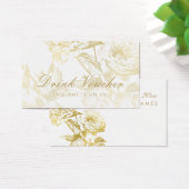 エレガント金ゴールド結婚フローラの商品券 (デスク)