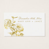 エレガント金ゴールド結婚フローラの商品券 (裏面)