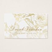 エレガント金ゴールド結婚フローラの商品券 (正面)