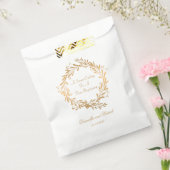エレガント金ゴールド結婚フローラ フェイバーバッグ (封をした状態)