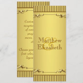 エレガント金ゴールド結婚メニュープログラム メニュー (正面/裏面)