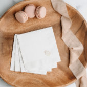 エレガント金ゴールド結婚モノグラム スタンダードランチョンナプキン