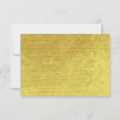 エレガント金ゴールド結婚リングや輪のQRコードRSVP 出欠カード (裏面)