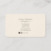 エレガント金ゴールド結婚リングウェディングプランナー 名刺 (裏面)