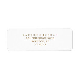 エレガント金ゴールド結婚差出人住所ラベル ラベル