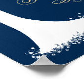 エレガント金ゴールド結婚式の引き出物ガウンブライダルシャワー ポスター (角)