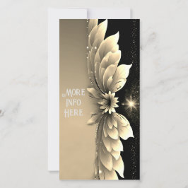 エレガント金ゴールド結婚式招待状