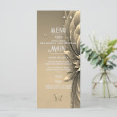 エレガント金ゴールド結婚式招待状 メニュー (スタンド正面)