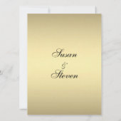エレガント金ゴールド結婚式招待状 招待状 (裏面)