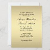 エレガント金ゴールド結婚式招待状 招待状 (正面)