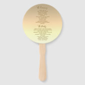 エレガント金ゴールド結婚式 プログラム ハンドファン (裏面)