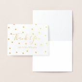 エレガント金ゴールド結婚水玉模様 箔カード (ディスプレー)