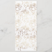 エレガント金ゴールド結婚花模様 メニュー (裏面)