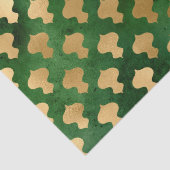 エレガント金ゴールド緑クリスマスオーナメントパターン 薄葉紙 (詳細)